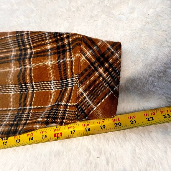 Dickies Men’s Rugged Flex Brown Plaid Pearl Button Down Flannel 3XL 54-56 - Picture 8 of 8